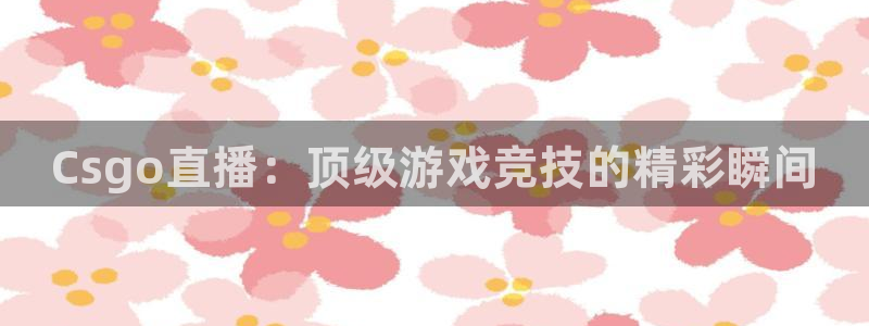 蜘蛛直播体育免费：Csgo直播：顶级游戏竞技的精彩瞬间